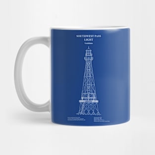 Southwest Pass Light Lighthouse - Louisiana - ADpng Mug